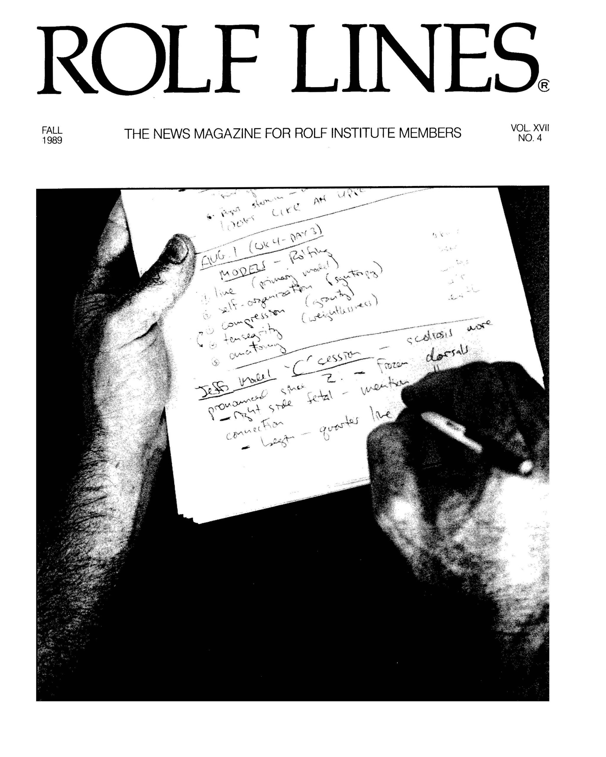 CAPA - ROLF LINES - 1989-Vol XVII - 04-Fall